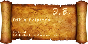 Dús Brigitta névjegykártya
